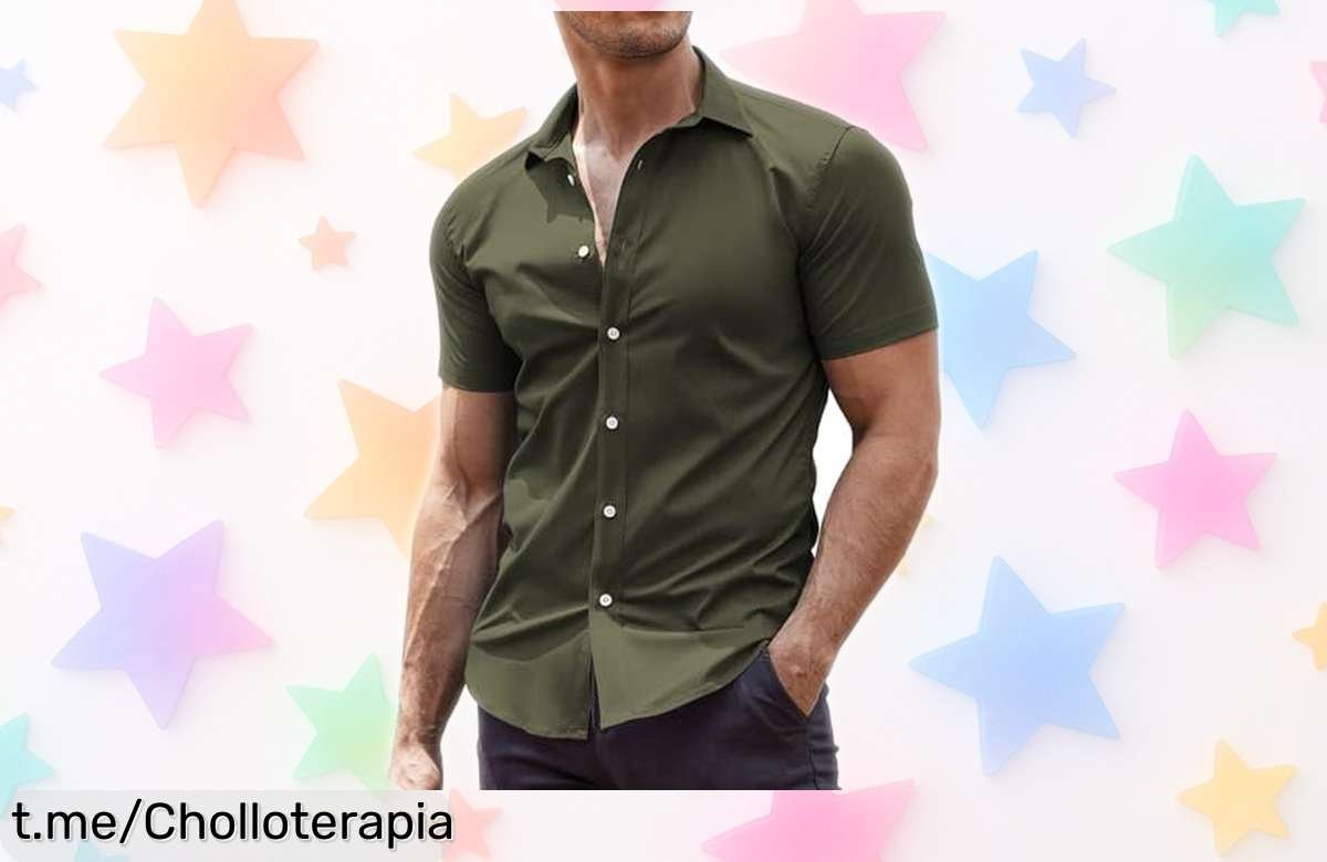 Camisa básica de hombre que no se arruga ni pierde forma, el chollazo perfecto a precio de risa para lucir siempre impecable y libre en tus movimientos. ¡Aprovéchala ya!