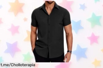 Camisa de hombre COOFANDY que no se arruga ni mancha, el ofertón que transforma tu armario en un suspiro. ¡No te quedes sin la tuya hoy mismo!