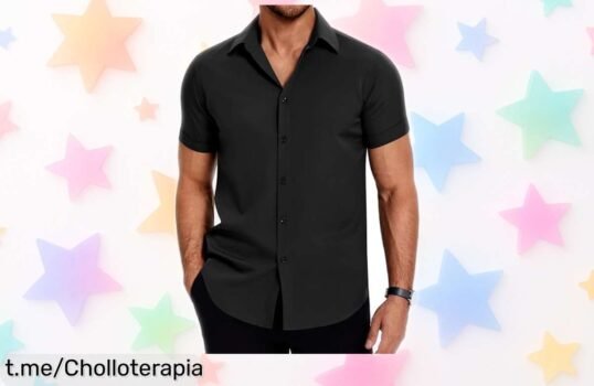 Camisa de hombre COOFANDY que no se arruga ni mancha, el ofertón que transforma tu armario en un suspiro. ¡No te quedes sin la tuya hoy mismo!