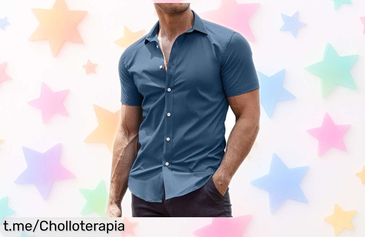 Camisa de manga corta COOFANDY que se mueve contigo, ¡rebajada a un precio loco! No dejes pasar esta oportunidad única para lucir elegante y cómodo.