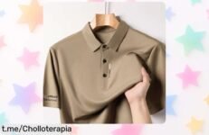 Camisa de manga corta estilo Polo para hombre, un chollazo fresco y sencillo que no puedes dejar escapar, ¡aprovéchala antes de que se agote!