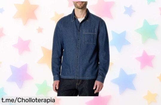 Camisa de mezclilla extragrande Amazon Essentials con un rollo moderno a precio loco, ¡renueva tu armario y dale ese toque especial que mereces ahora mismo!