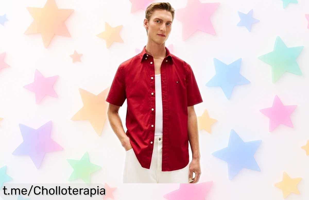 Camisa de popelín Tommy Hilfiger para hombre a precio loco, ¡no pierdas la oportunidad de lucir increíble con este básico que se va volando!