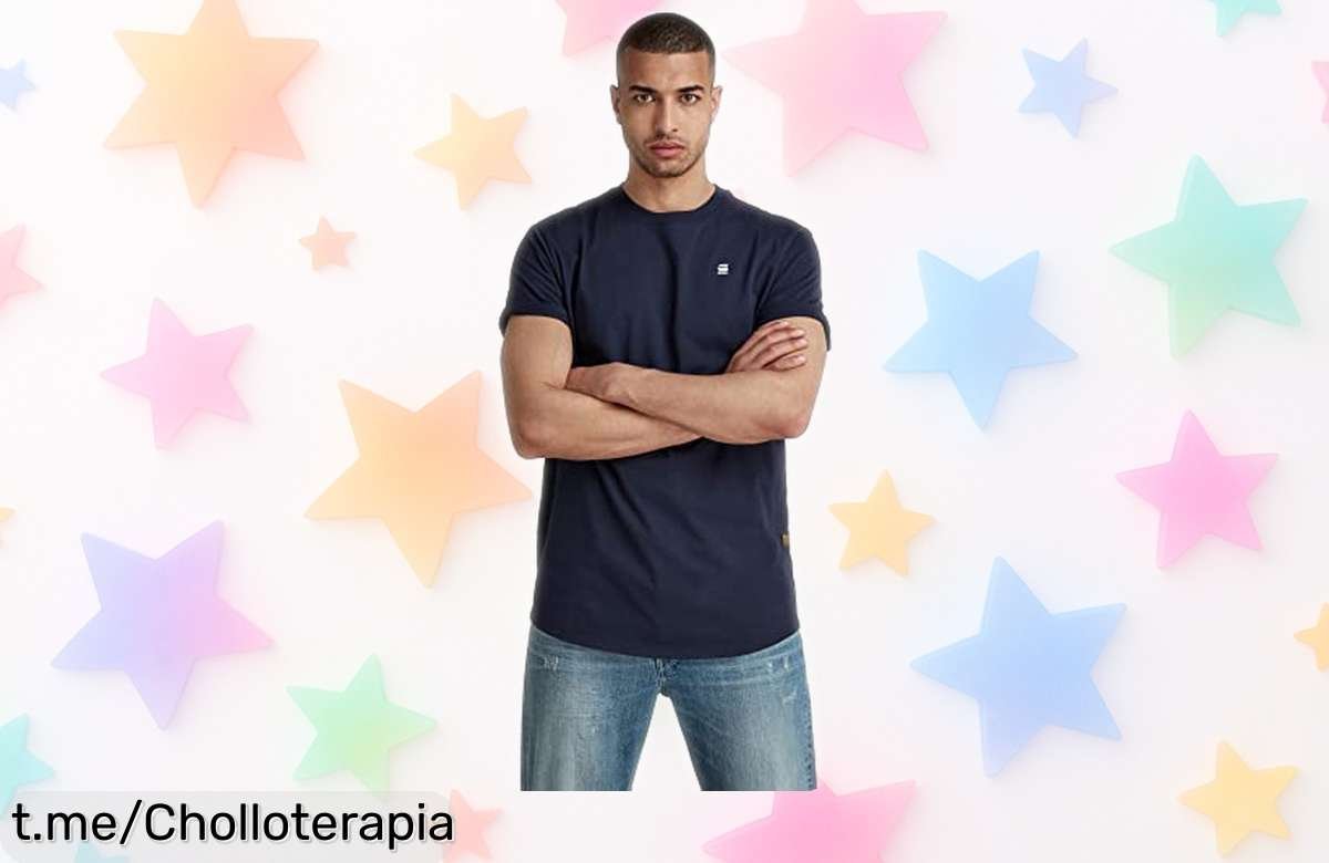 Camiseta básica G STAR de diseño moderno a precio loco, ideal para cada ocasión; oferta que vuela rápido ¡No te quedes sin la tuya y dale estilo a tus días!