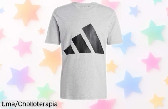 Camiseta básica con logo grande de adidas a precio tirado, solo quedan unas pocas y vuela rápido; no te quedes sin ella, ¡tu estilo lo merece!