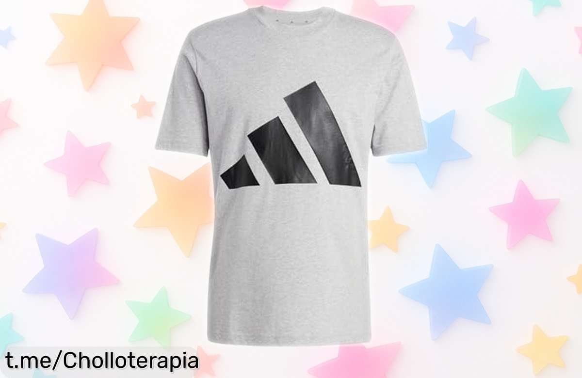 Camiseta básica con logo grande de adidas a precio tirado, solo quedan unas pocas y vuela rápido; no te quedes sin ella, ¡tu estilo lo merece!