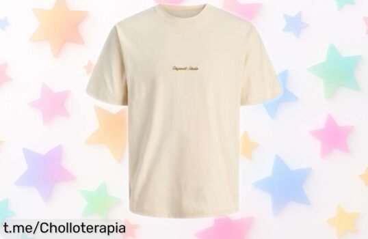 Camiseta básica de Jack & Jones a precio loco, ideal para cualquier plan casual; ¡aprovéchala antes de que se esfume!