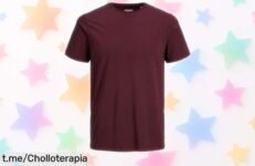 Camiseta básica de algodón Jack & Jones con un precio tirado que vuela: ¡no te quedes sin la tuya y siente la diferencia en tu día a día!