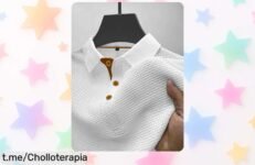 Camiseta de manga corta Polo con solapa de seda helada, oferta irresistible que te hará sentir fresco y elegante en cualquier momento, ¡no lo dejes escapar!