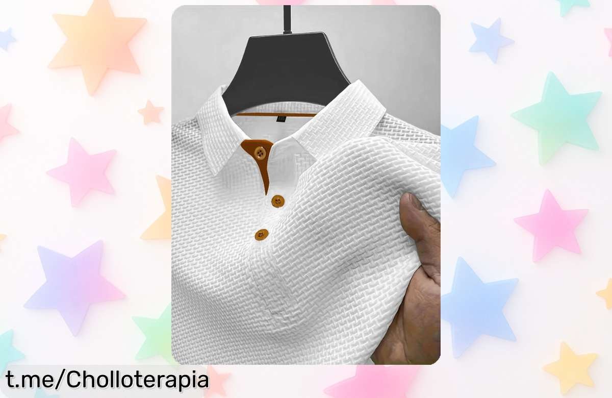 Camiseta de manga corta Polo con solapa de seda helada, oferta irresistible que te hará sentir fresco y elegante en cualquier momento, ¡no lo dejes escapar!