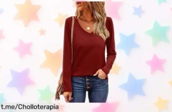 Camiseta de manga larga para mujer Beluring a precio de risa, estiliza tu look y ¡no te quedes sin la tuya antes de que vuelen!