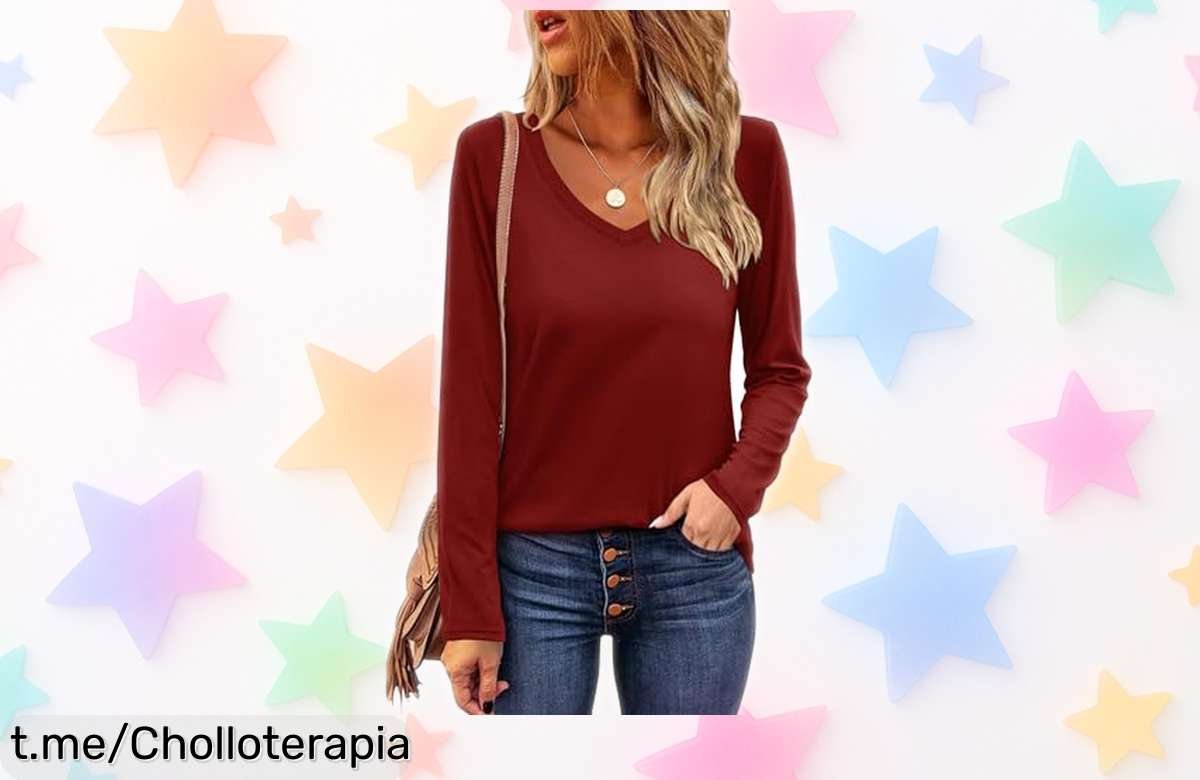 Camiseta de manga larga para mujer Beluring a precio de risa, estiliza tu look y ¡no te quedes sin la tuya antes de que vuelen!