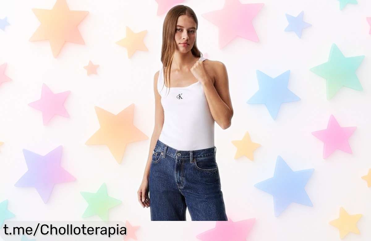Camiseta de tirantes mujer Calvin Klein a precio loco, diseño sencillo y versátil que no puedes dejar pasar. Renueva tu fondo de armario antes de que se agote esta oferta única.