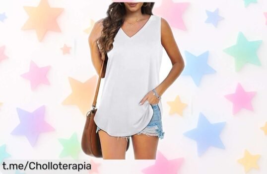 Camiseta de tirantes para mujer Koerye con cuello en V a precio loco, ¡aprovéchala ya antes de que se agote y muestra tu estilo sin gastar!