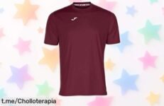 Camiseta deportiva Joma burdeos, el chollazo que necesitas para brillar en el deporte. ¡No esperes más, estas unidades volarán!