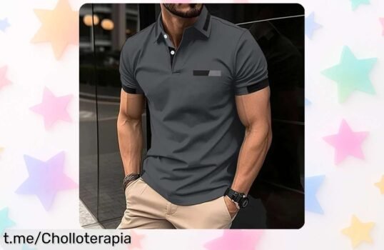 Camiseta tipo polo deportiva Elástica y ajustada para hombre, ¡rebajado a un precio de escándalo! No te quedes sin la tuya y conquista cada carrera en el gym.