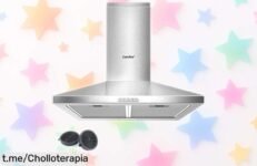 Campana extractora de 60 cm con súper succión y luz LED, ¡ofertón a precio ridículo! No te quedes sin la tuya, que vuela esta oportunidad.