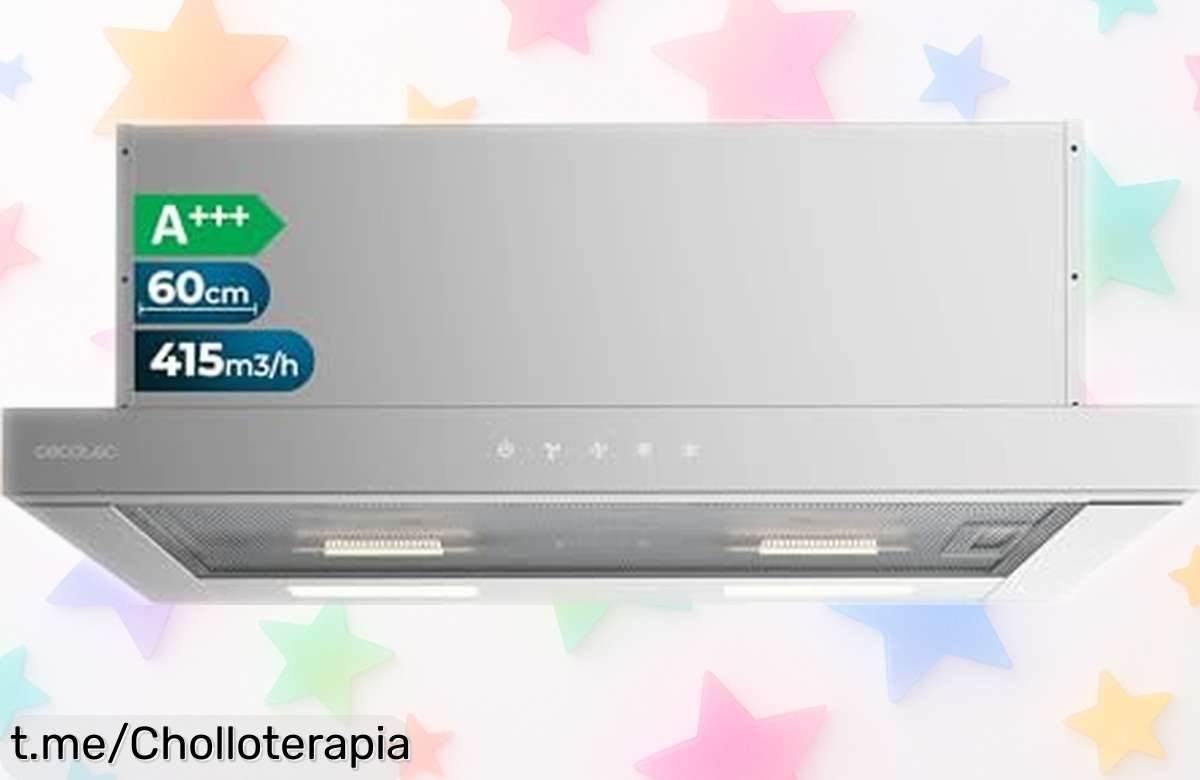 Campana extractora telescópica 60cm de acero inoxidable: este ofertón arrasa humos y olores a un precio tirado, ¡no pierdas la oportunidad y le dale un cambio a tu cocina ya!