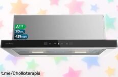 Campana extractora telescópica Cecotec Bolero Flux con succión potente y control táctil, ¡rebajada de precio brutal para cocinar sin humos ni olores! No te quedes sin ella.