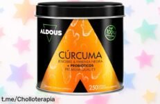 Cápsulas probióticas con cúrcuma y jengibre a precio de locura, ¡calma tus dolores digestivos ya! No te pierdas esta oferta que vuela, actúa rápido antes que se agoten.