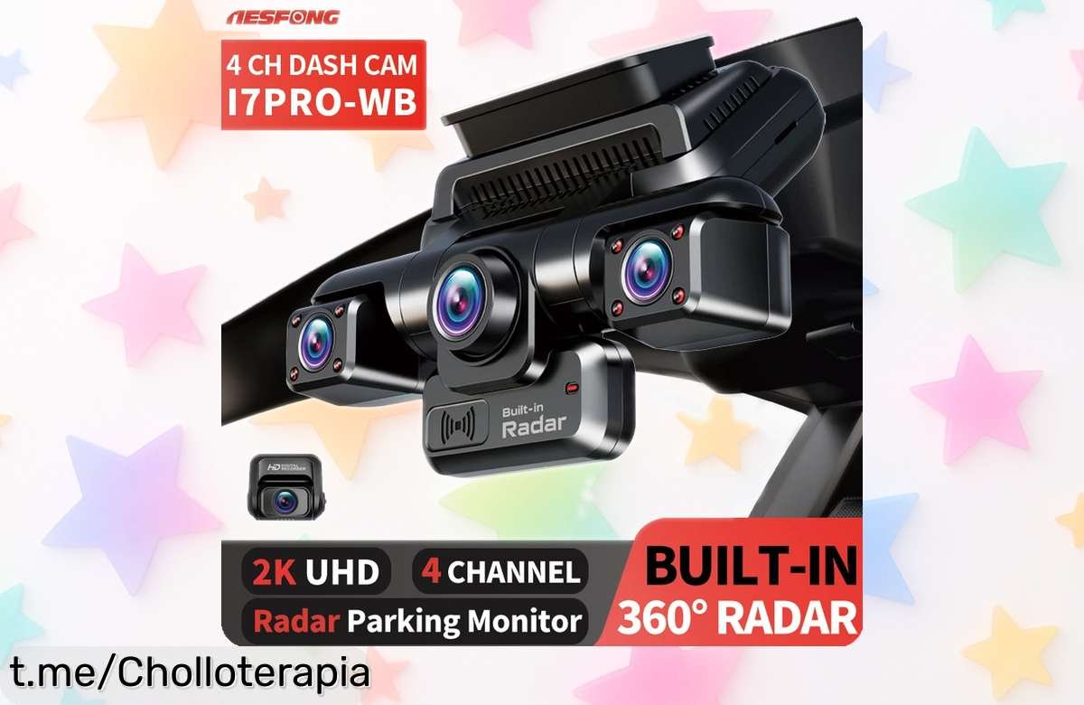 Captura cada instante con la cámara de salpicadero TiESFONG i7pro: ¡4K, 3 cámaras Full HD y un descuentazo que vuela! Aprovecha antes de que se acabe esta oferta increíble.
