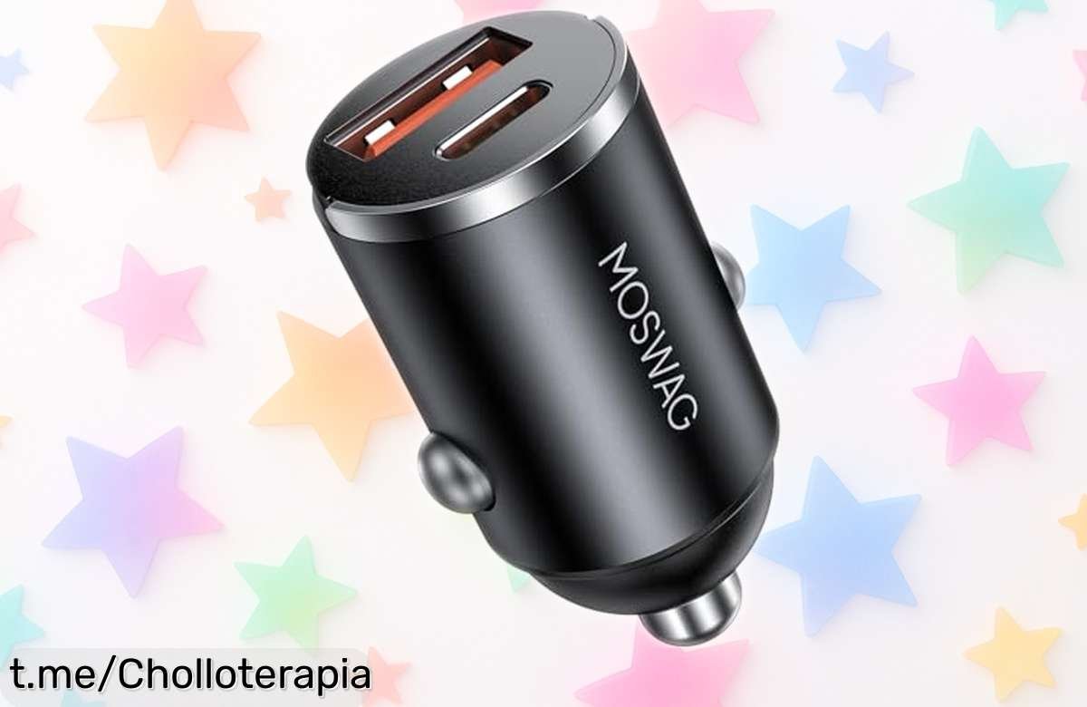 Cargador coche USB PD Moswag: ¡Super chollo de carga rápida que vuela a precio loco, no te quedes sin el tuyo y disfruta la tranquilidad en cada viaje!
