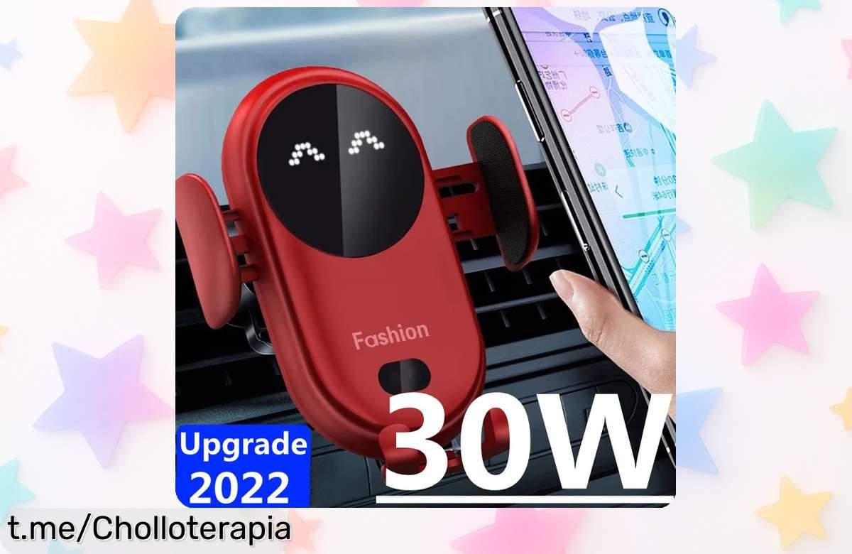 Cargador inalámbrico rápido de 30W para el coche, nunca había estado tan barato: comodidad y estilo al volante, ¡no te quedes sin el tuyo!