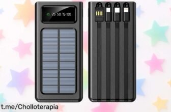 Cargador portátil solar Power Bank con 12000 mAh y linterna, ¡con un precio regalado que no te lo puedes perder! Carga todo tu mundo donde quieras y disfruta de su potencia.