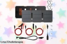 Cargador solar portátil Flexsolar 15W: ¡no pierdas la energía! Chollo brutal que vuela, consigue el tuyo antes de que se agote. ¡Actúa ya y mantén tus aventuras siempre cargadas!