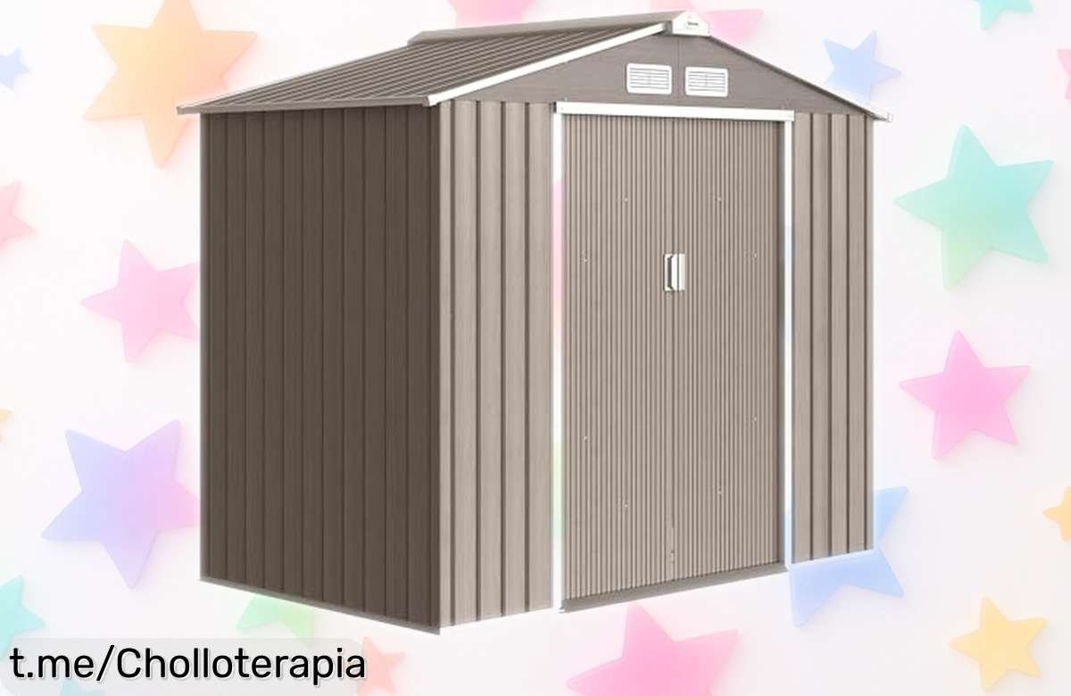 Caseta de jardín metálica Outsunny: el armario gigante que necesitas para tus herramientas, con estructura resistente y un precio rebajado increíble. ¡No te lo pierdas!