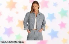 Cazadora vaquera Tommy Hilfiger Straight Cropped en oferta, estilo impresionante a un precio que es un regalo irresistible, ¡aprovéchalo antes de que se acabe!