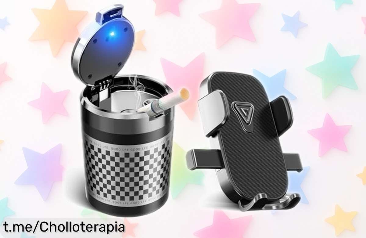 Cenicero para coche con tapa y luz LED de Chingde: un ofertón práctico que mantendrá tu espacio ordenado y libre de colillas, ¡no te lo puedes perder!