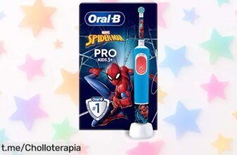 Cepillo de dientes SpiderMan de OralB Pro Kids a precio loco, limpieza suave y modos ideales para tu pequeño; ¡no te quedes sin el tuyo antes de que vuelen!