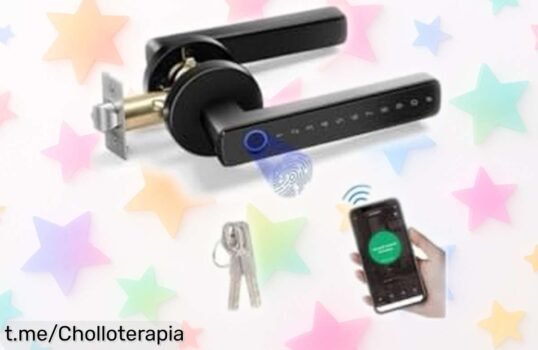 Cerradura inteligente 4 en 1 con alarma de batería baja: protección total para tu hogar a precio de risa, no pierdas esta oportunidad única y mantén lo que más quieres seguro.