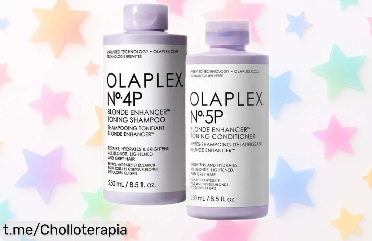 Champú y acondicionador Olaplex Duo Blonde No 4P y No 5P, el ofertón que potencia tu brillo rubio a un precio regalado. ¡No dejes escapar esta ocasión única!