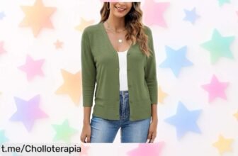 Chaqueta de punto Neineiwu con cuello en V: el chollo que necesitabas para un look fresco y moderno, ¡aprovéchalo antes que se acabe!