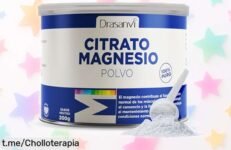 Citrato de magnesio en polvo Drasanvi para energía y relajación muscular a un precio loco; ¡disfruta más de 4 meses de bienestar sin complicaciones! ¡Hazte con el tuyo ya!