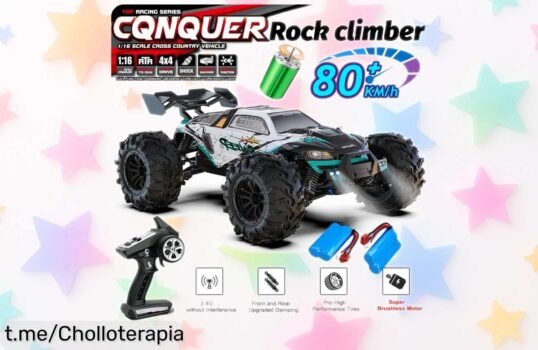 Coche RC todoterreno 4WD que vuela a 80 km/h, rebajado con un precio de risa y unidades volando ¡No te quedes sin el tuyo, corre antes de que se agoten!