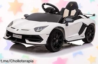 Coche eléctrico para niños Lamborghini Aventador SVJ con mando parental y luces, ¡ofertón increíble que vuela! No dejes pasar esta oportunidad única para alegrar su día.