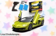 Coche teledirigido Lamborghini AEROQUEST para los más peques, ¡batería doble y mando potente! ¡No dejes escapar esta oferta increíble que hará brillar sus ojos!