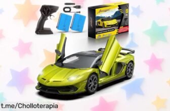 Coche teledirigido Lamborghini AEROQUEST para los más peques, ¡batería doble y mando potente! ¡No dejes escapar esta oferta increíble que hará brillar sus ojos!