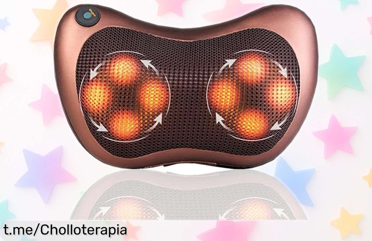 Cojín de masaje eléctrico 3D para espalda y cuello: ¡aprovéchate de un chollo tremendo que vuela! Las unidades son limitadas, no te quedes sin el tuyo y relájate al instante.