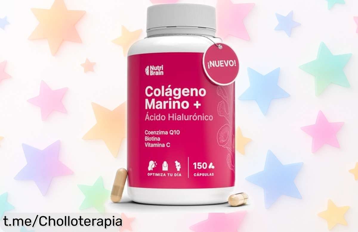 Colágeno marino hidrolizado con ácido hialurónico y vitaminas, un chollo de 5 meses para lucir piel radiante, uñas fuertes y cabello brillante. ¡No lo dejes escapar!