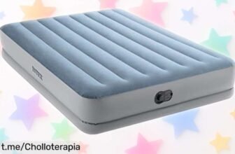 Colchón hinchable doble Intex 64159 con bomba eléctrica y un súper precio de ganga, disfrútalo ahora o nunca en tus escapadas más cómodas.