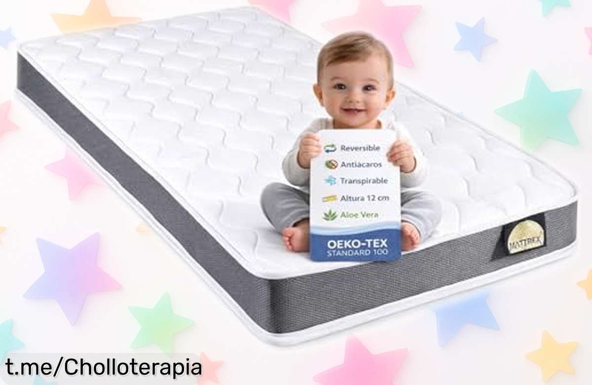 Colchón para cuna MATTREX con ventilación 3D a un precio ridículo que no vas a ver siempre, ¡las unidades vuelan y tu bebé merece lo mejor!