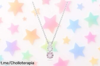 Colgante redondo con cristales Swarovski y baño de rodio, ¡precio ridículo y unidades volando! No dejes escapar esta joyita que hará brillar tu estilo.