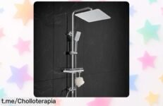 Columna de ducha con set completo Görbach: chollazo total con rociador XXL que gira, ¡hazte tu spa en casa antes de que se agote!