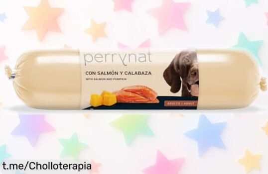 Comida húmeda Perrynat de salmón y calabaza para perros, oferta locura hasta agotar existencias: nutre a tu peludo con lo mejor y haz que se vuelva loco de felicidad.