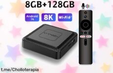 Cómprate la TV BOX Android 14 2026 con vídeo 8K y WiFi 6, es un ofertón brutal que no verás más; corre antes de que se acabe y lleva el cine a tu casa hoy mismo.
