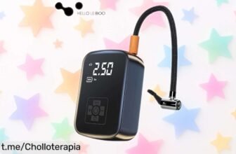 Compresor de aire inalámbrico LEIBOO para coche y moto, ¡ofertón increíble con pantalla digital! A este precio volará, asegura tus neumáticos listos ya.